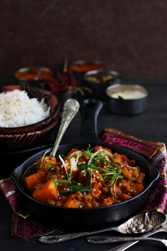 Potato and Pea Coconut Milk Curry