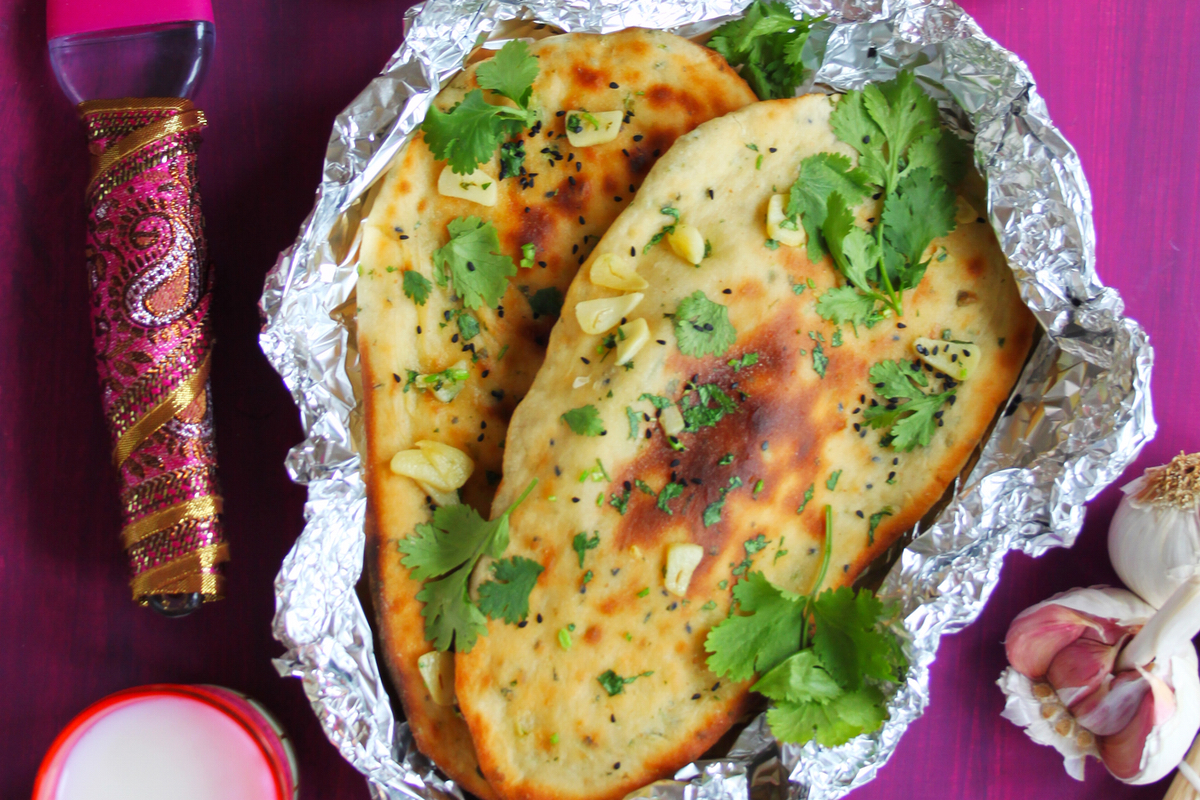 Garlic and Coriander Naan Large