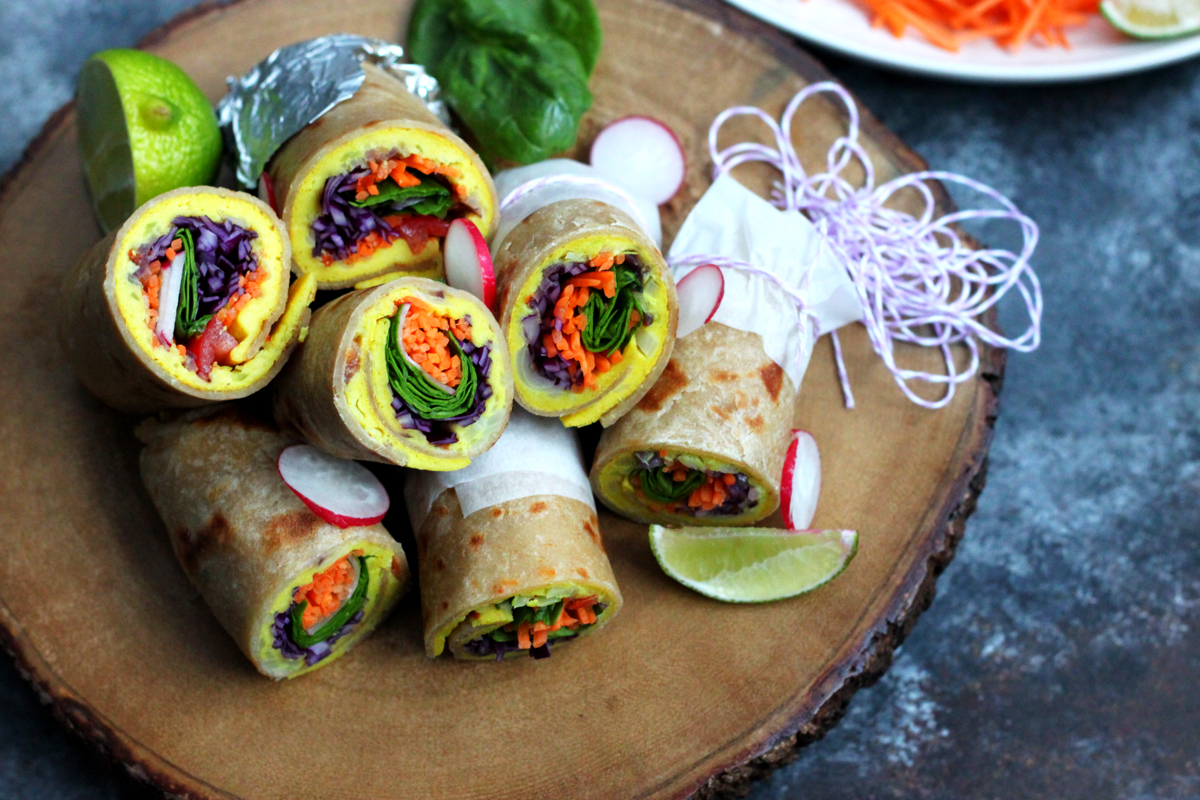 Ugandan Rolex: East African Breakfast Wraps Rolled with a Vegan Omelette Inside