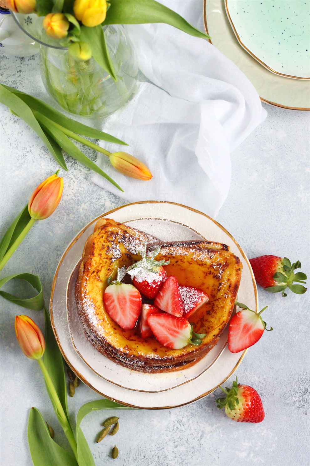 Vegan Cardamom and Saffron French Toast 4