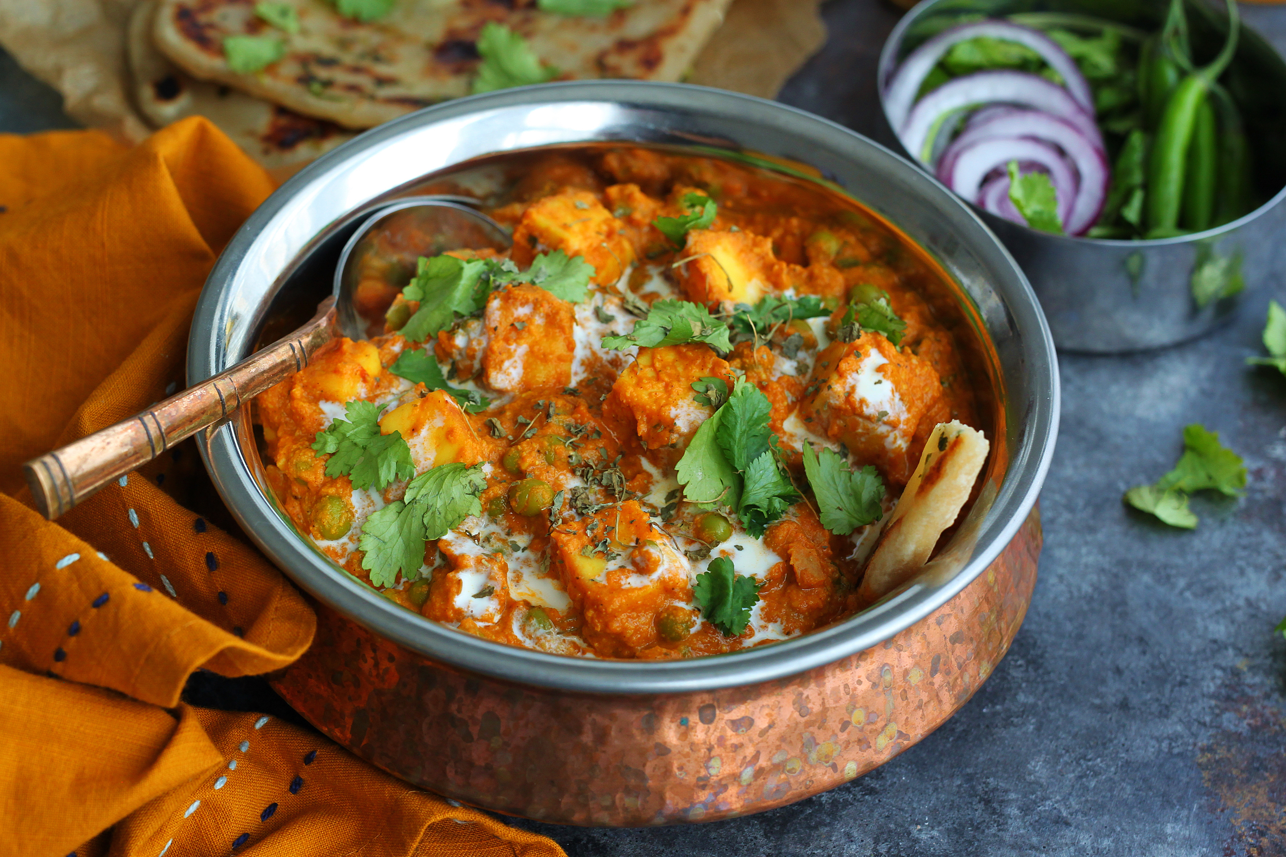 Creamy, Restaurant-Style Matar Paneer