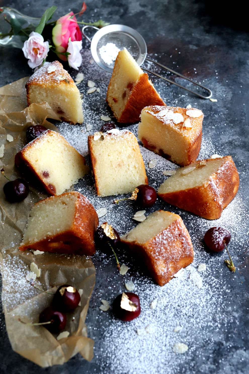 Vegan Cherry Bakewell Cake