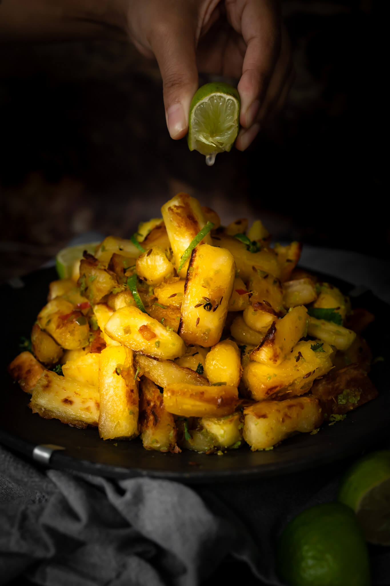 Chilli-Garlic & Lime Mogo Chips Sanjana Feasts