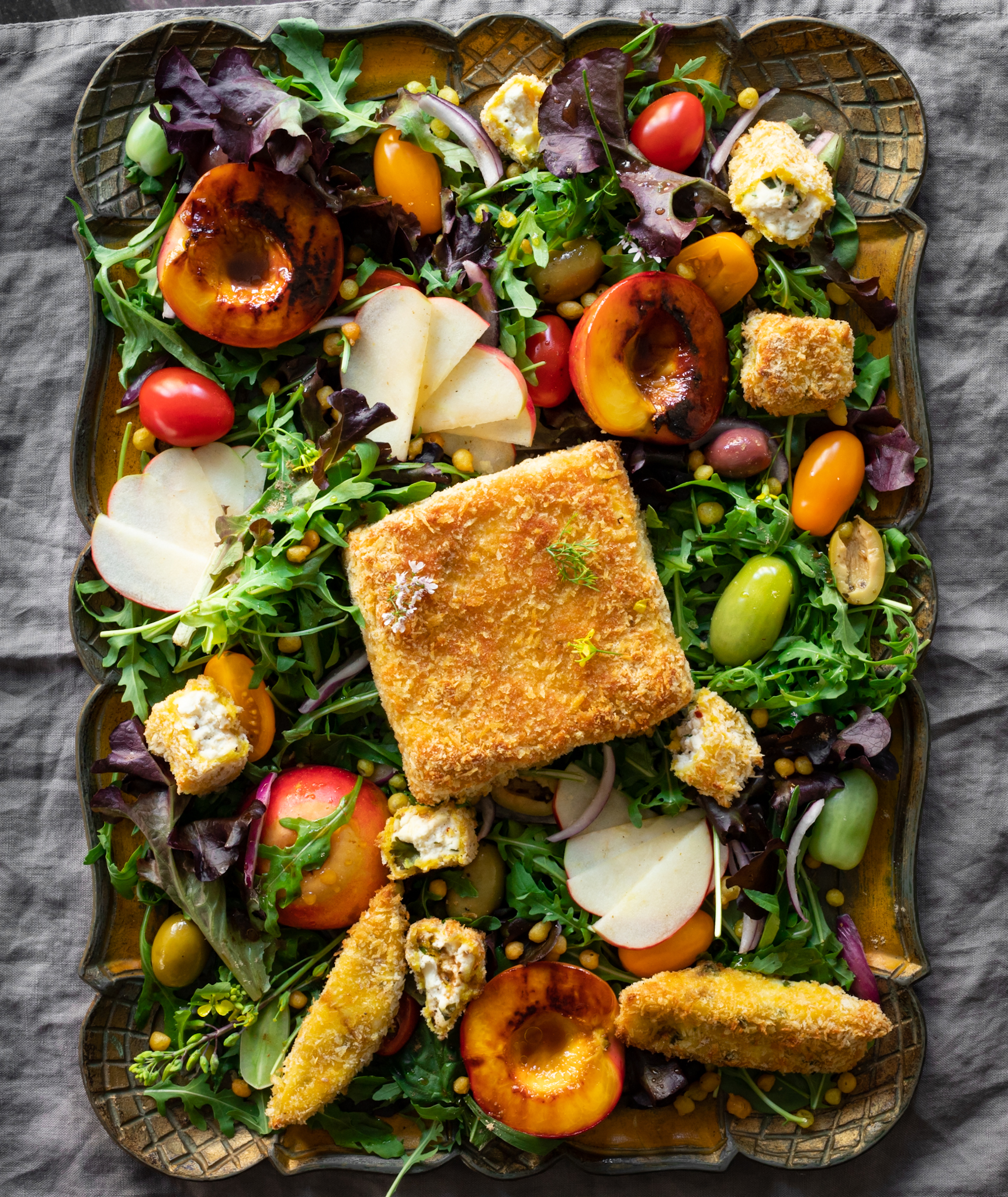 Crispy Paneer & Nectarine Salad recipes