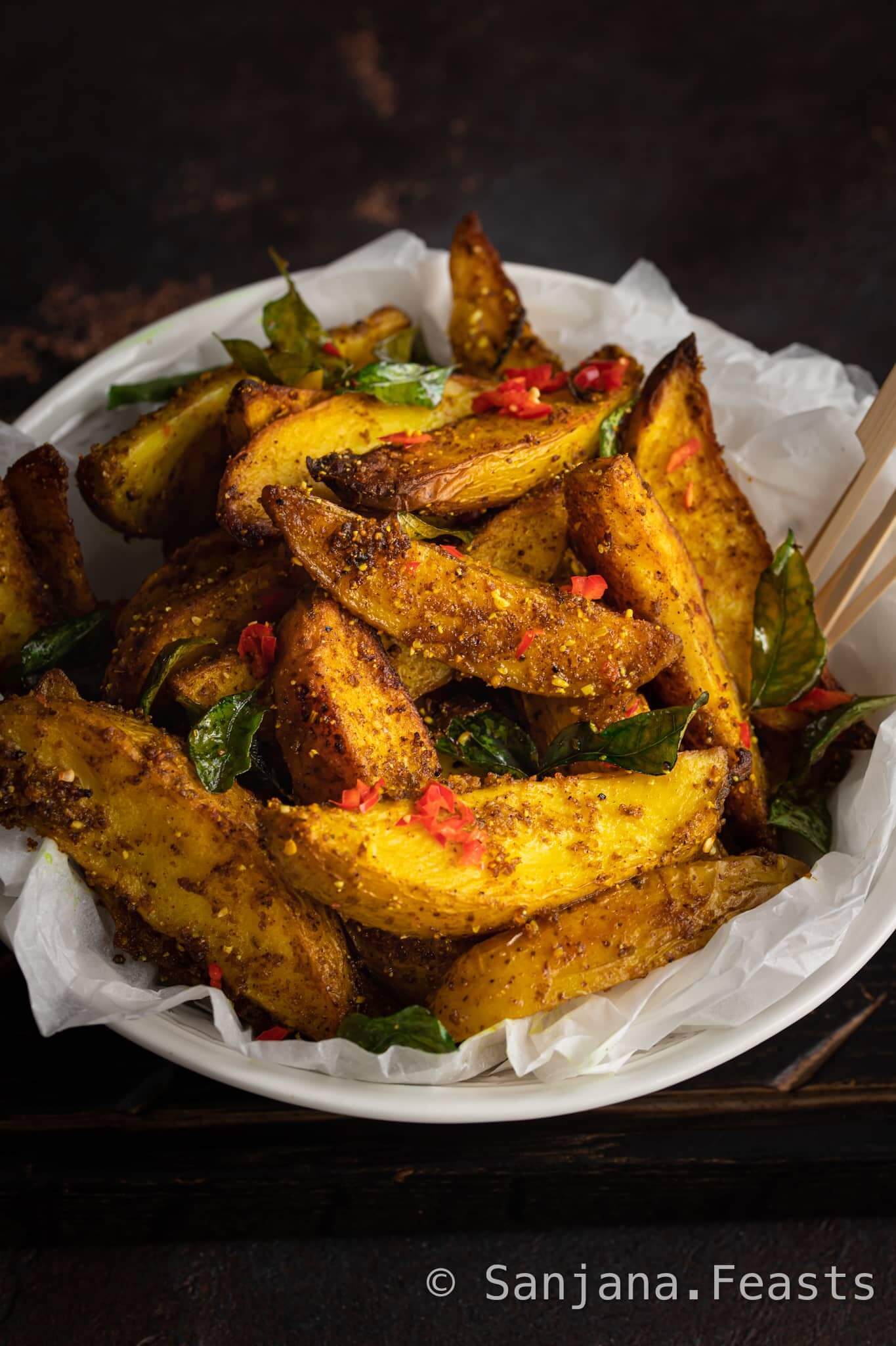 Sri Lankan-Style Potato Wedges