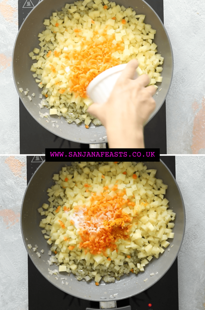 Cook the veggies