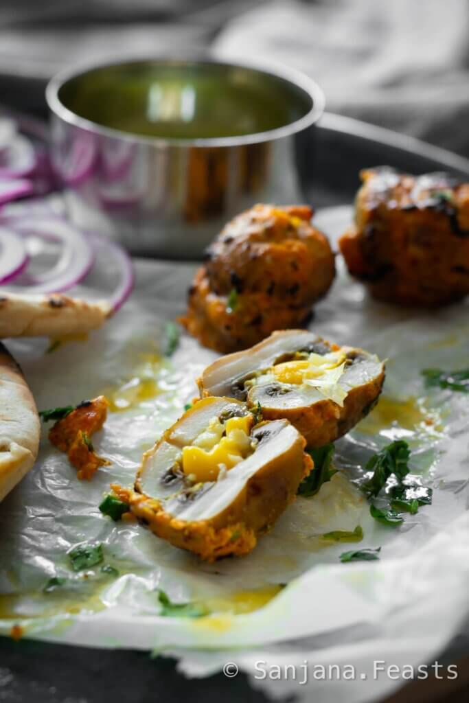 How to make stuffed mushroom kebabs