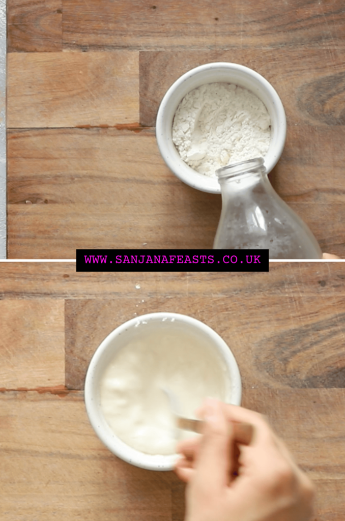 Paste for sticking and sealing samosas