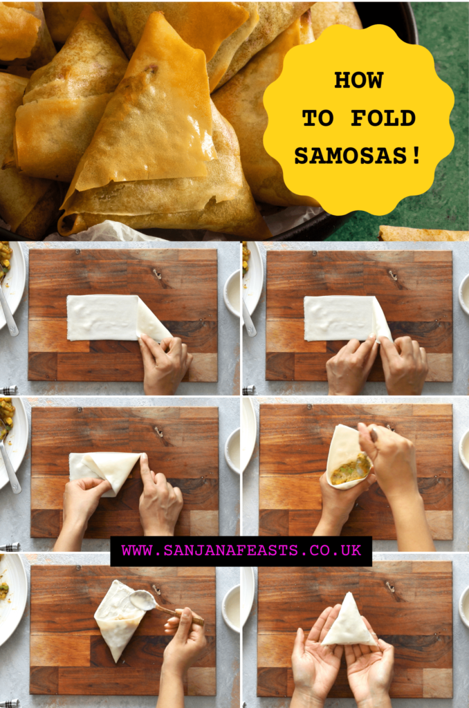 Samosa folding techniques