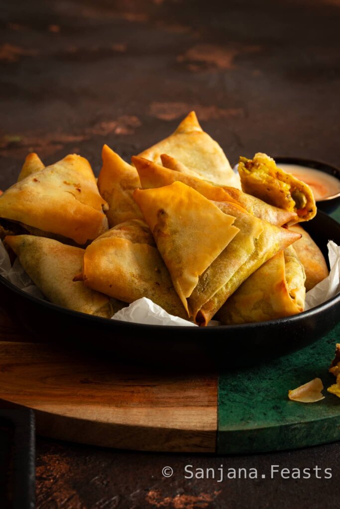 Samosas cooked in air fryer
