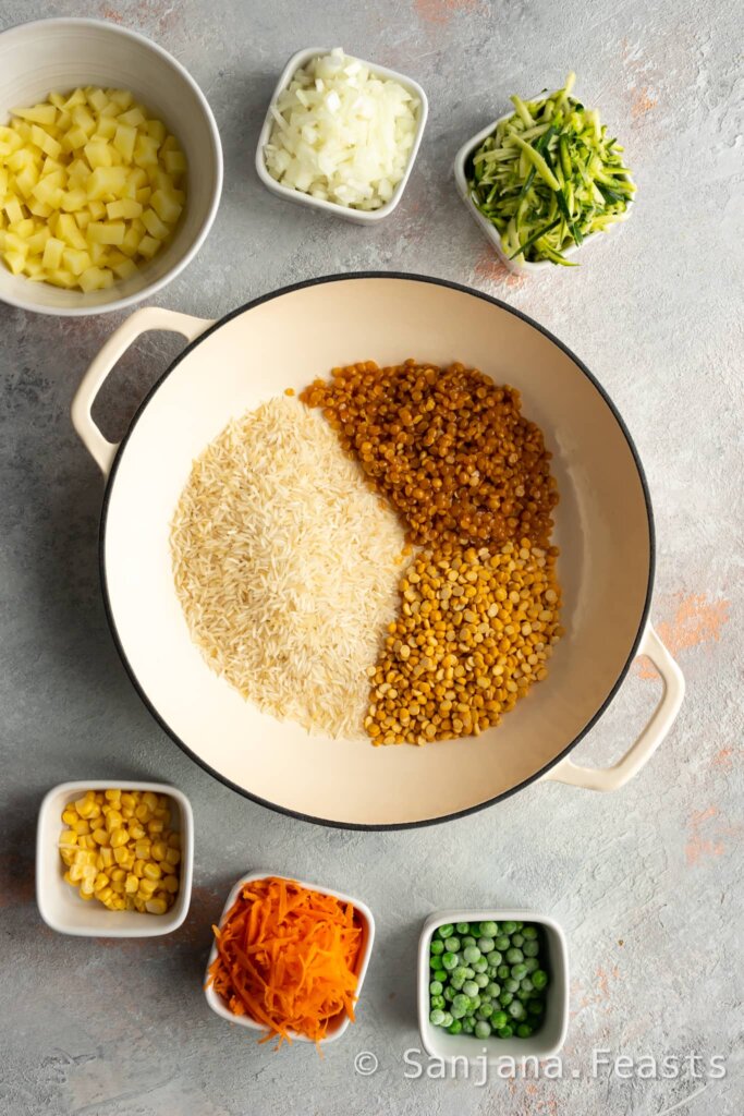 Ingredients for Handvo