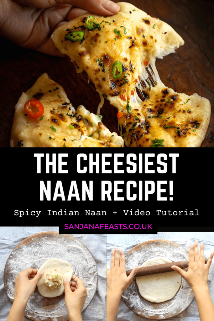 The Cheesiest Naan - Bullet Cheese Naan Sanjana Feasts