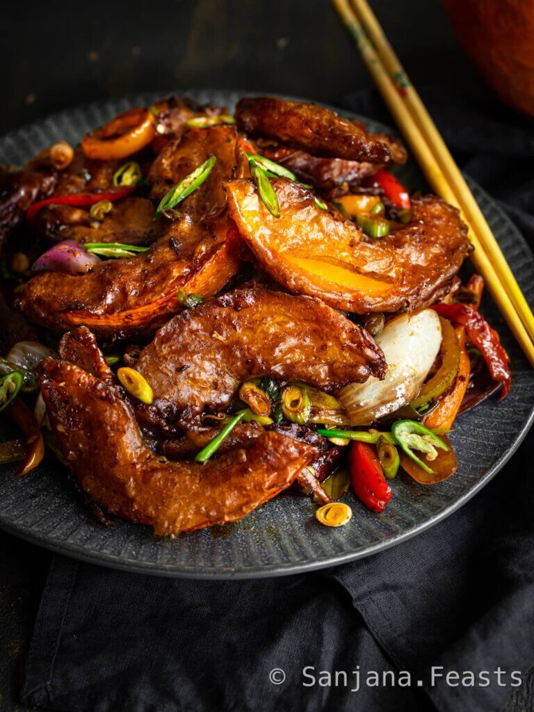 How to make Indo-Chinese Crispy Chilli Pumpkin