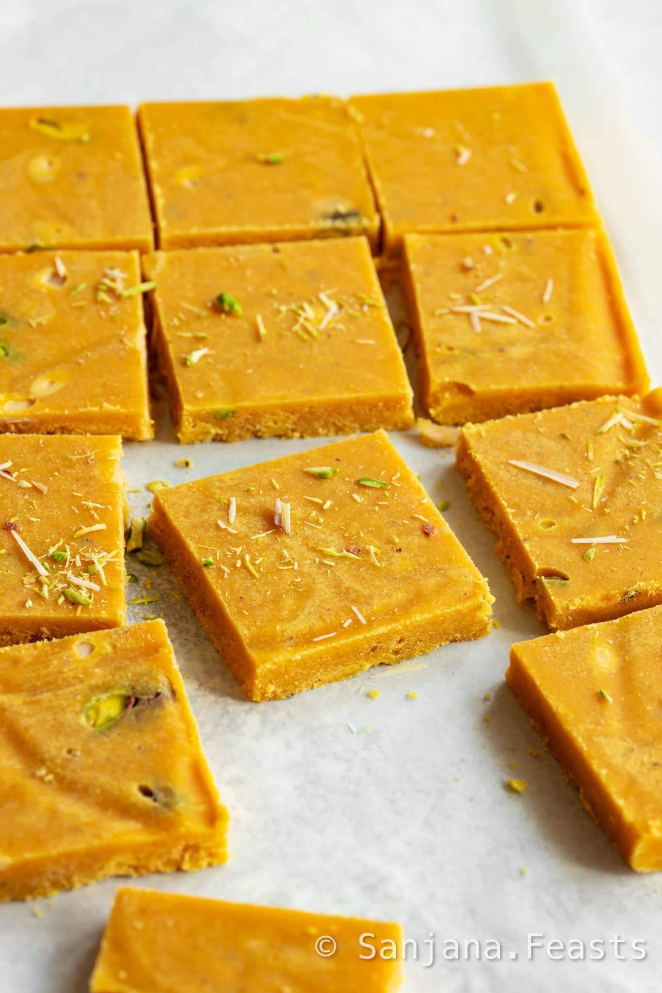 Perfect Besan Barfi recipe