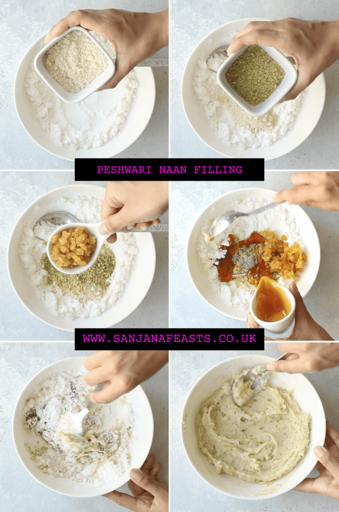 How to make peshwari naan filling