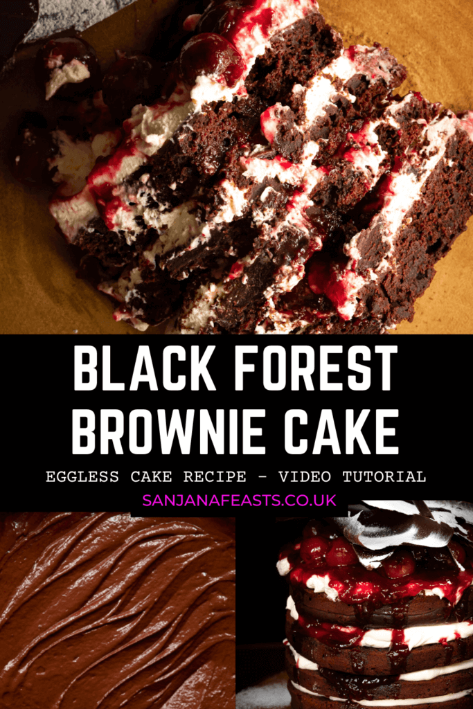 Black Forest Brownie Cake Recipe Eggless Cake