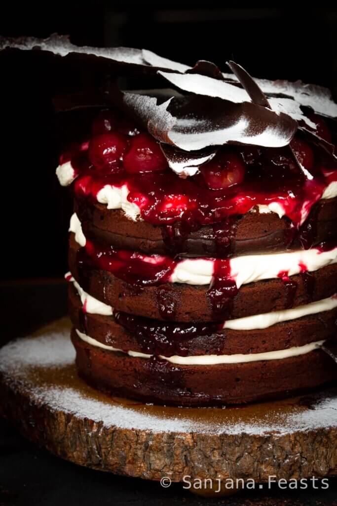 Black forest cake no eggs easy recipe