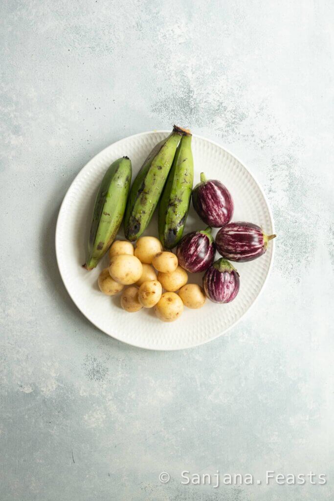 Stuffed vegetables for Kathiyawadi Undhiyu