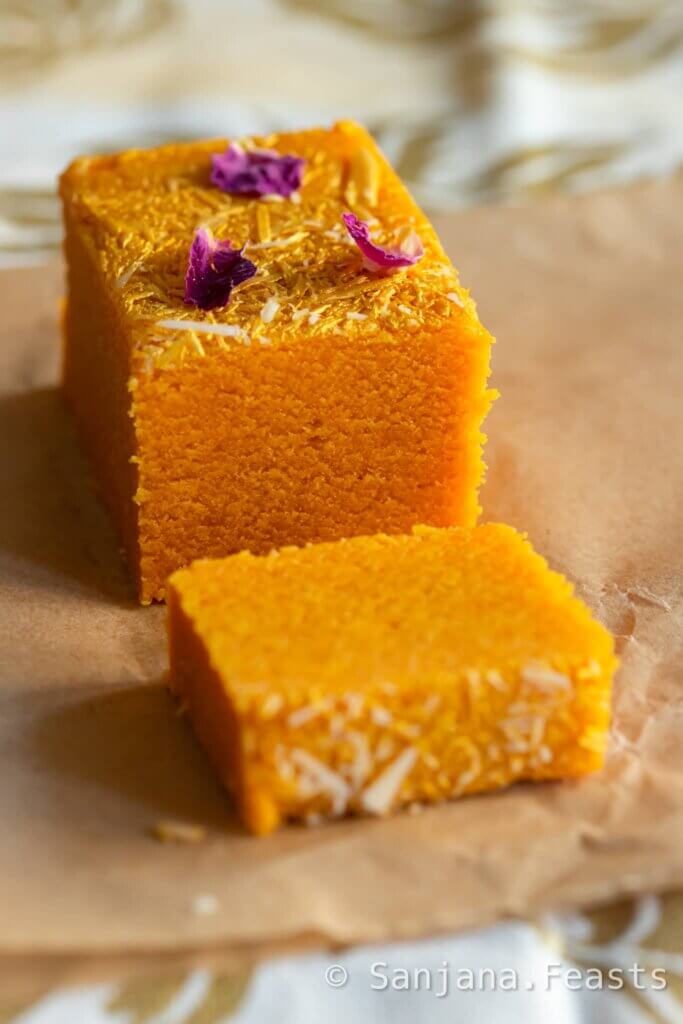 Mango Burfi recipe with milk powder