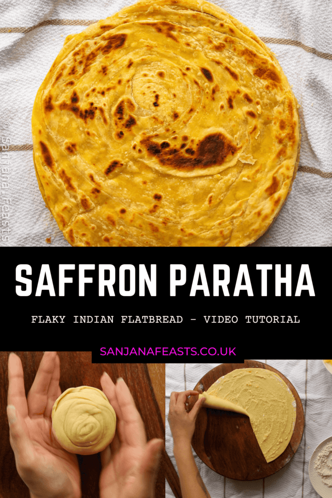 Flaky Saffron Paratha recipe