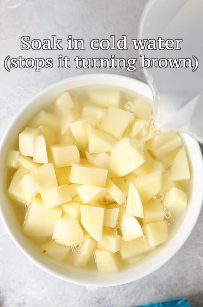 Soak the potatoes