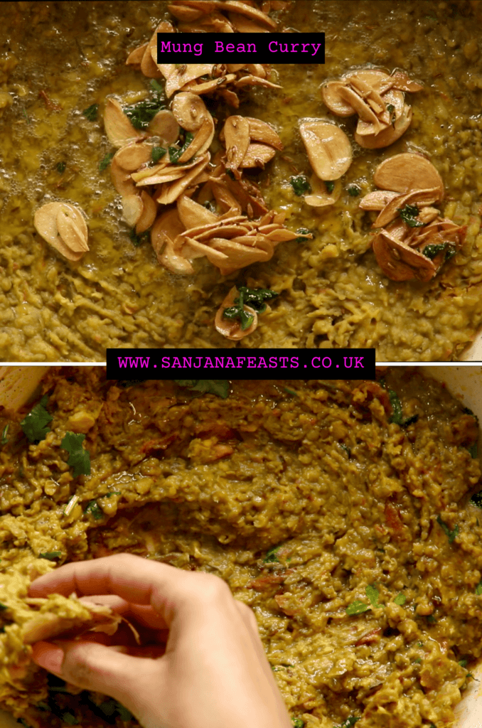 Creamy moong masala curry