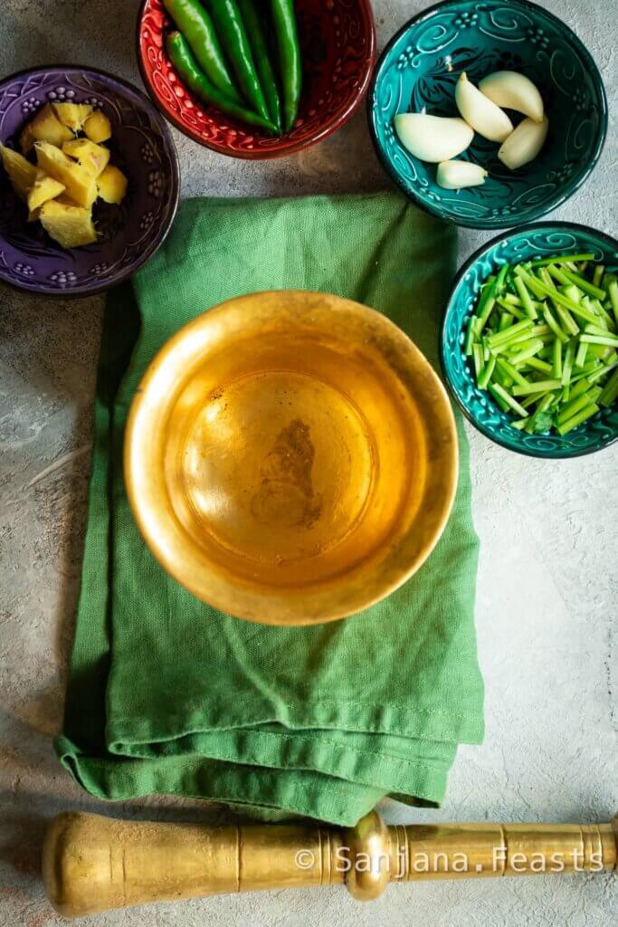 Ingredients for curry paste
