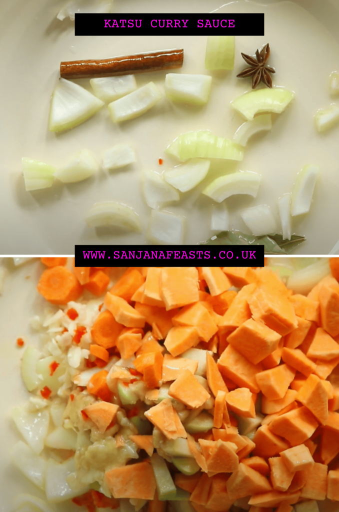 saute the spices and vegetables