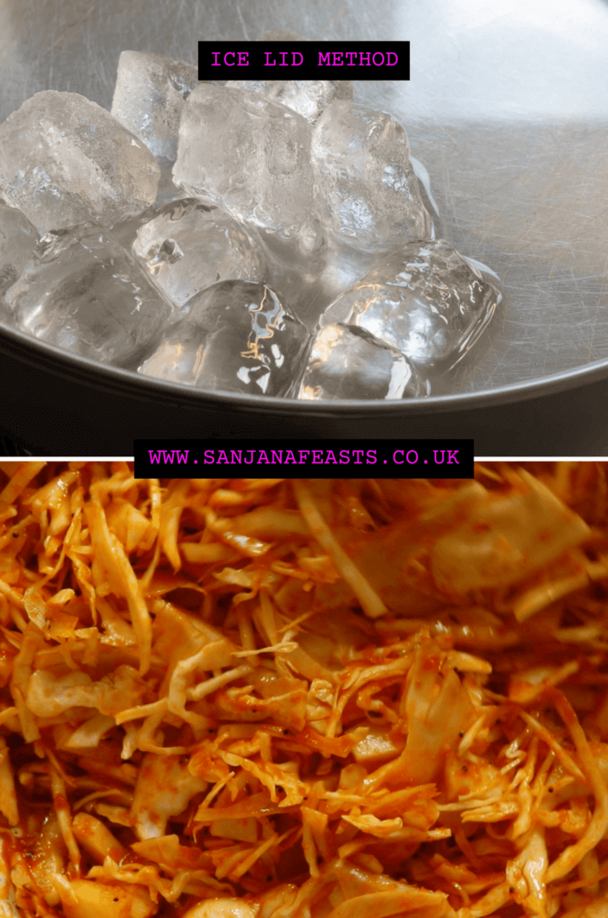 Curry with ice lid technique