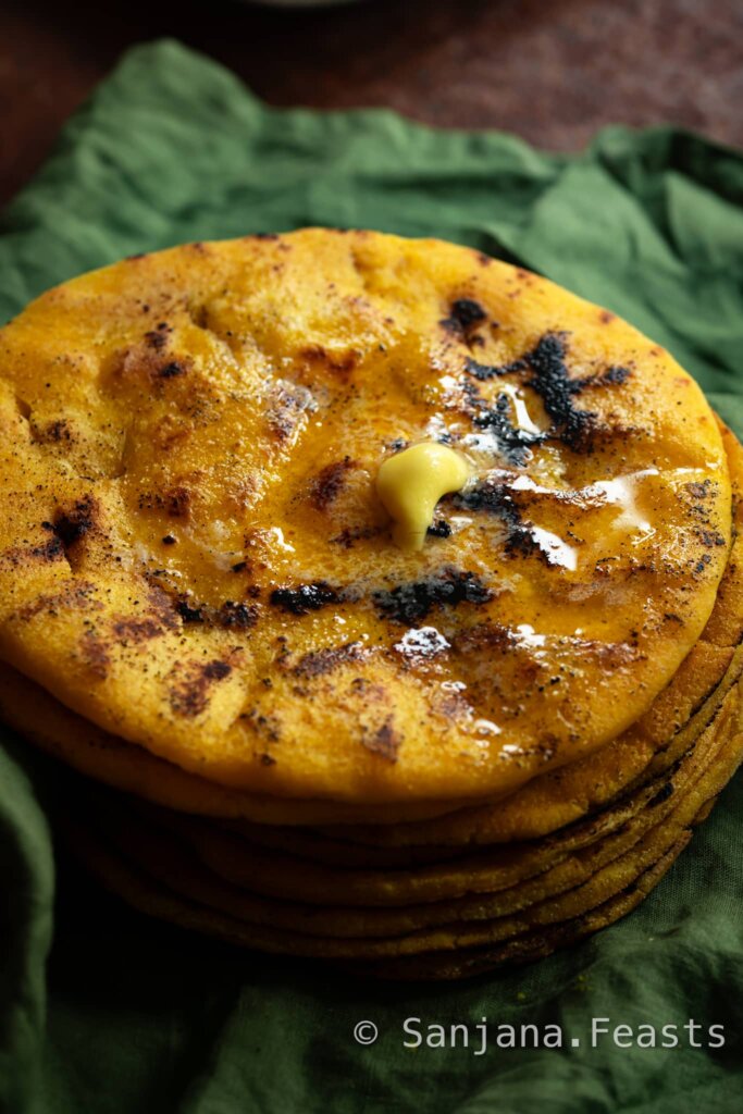 Punjabi cornmeal bread maize flour makki di roti