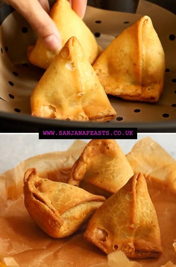 Air Fried samosa chaat