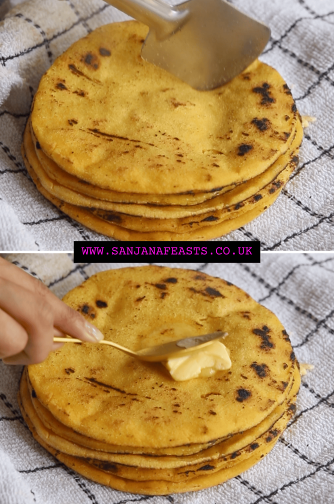 serve roti with butter
