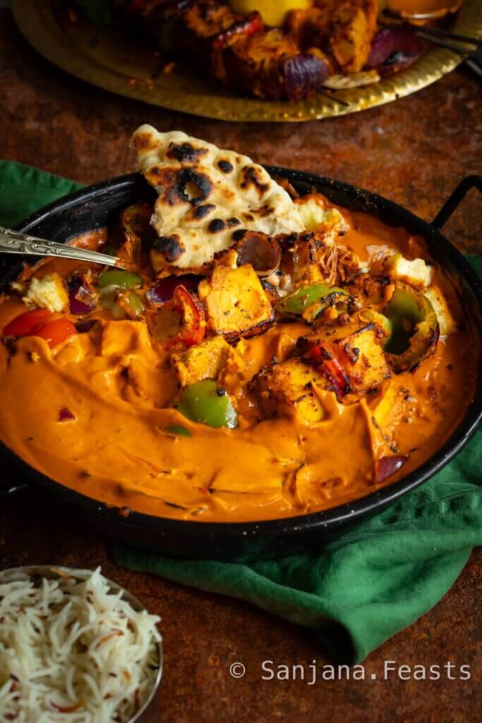 A vegetarian curry with paneer recipe for making at home