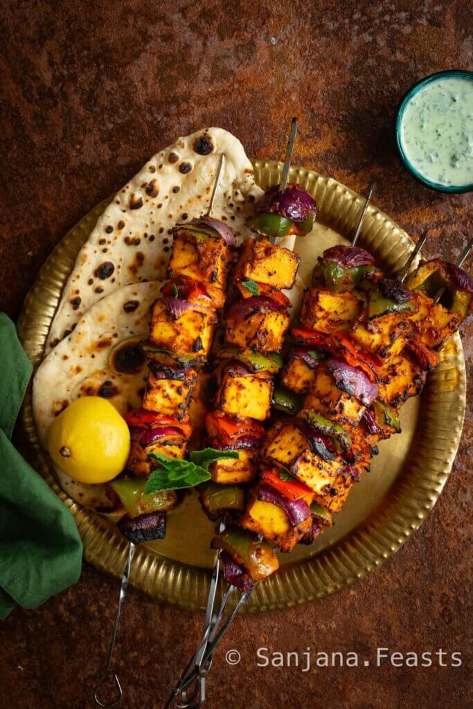 Delicious Indian Paneer Tikka restaurant favourite recipe with authentic spices