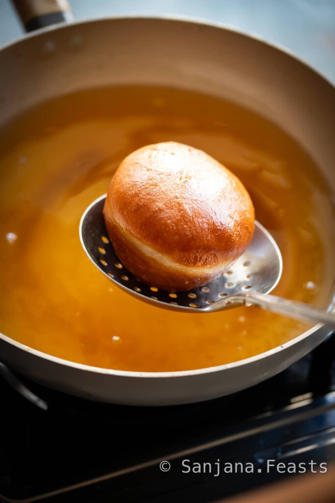 Golden fried doughnut British Bakery Style