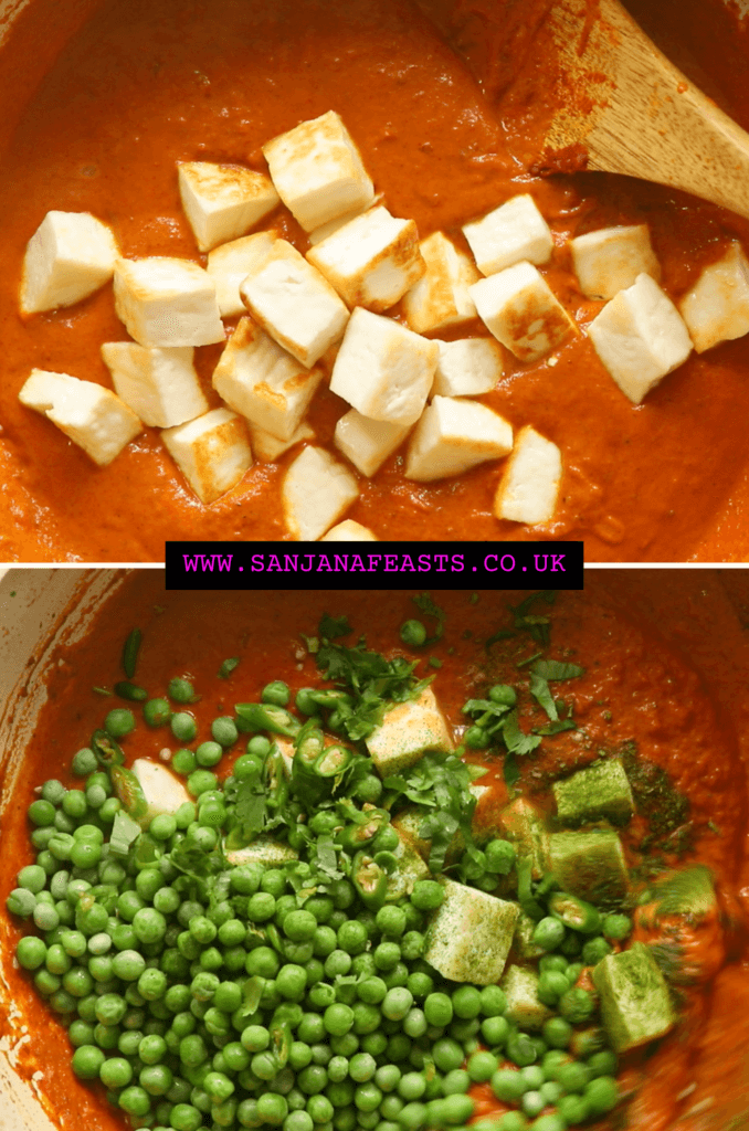 Indian matar paneer recipe