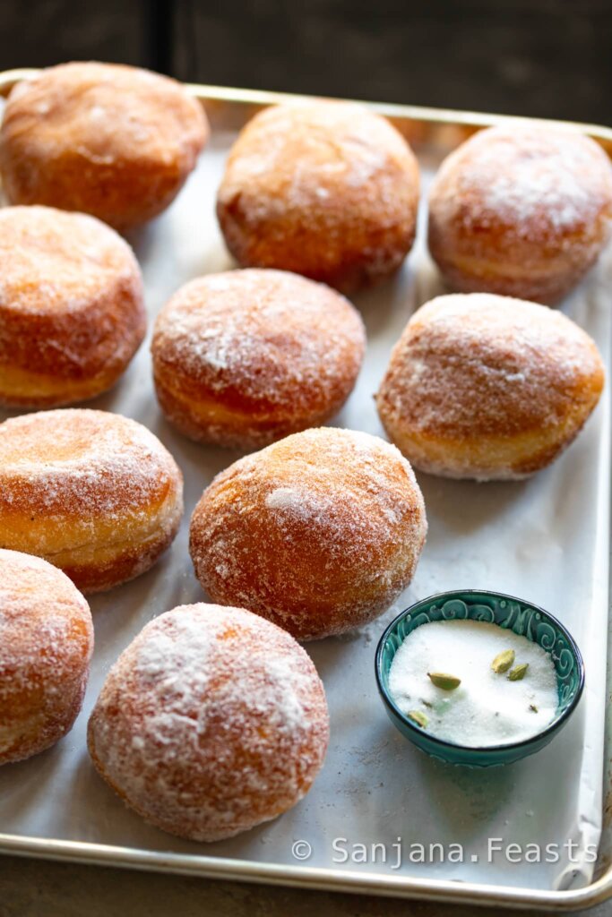 Sugared Jammy Doughnuts