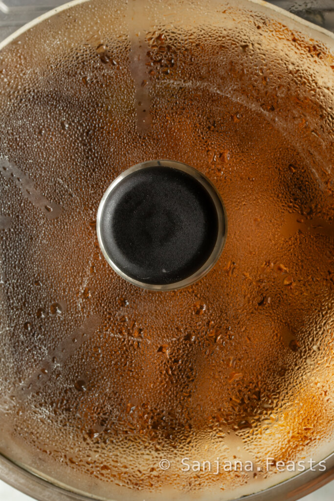 Cook keema with a lid