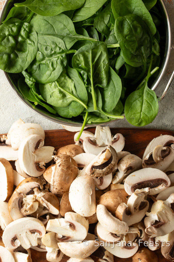 How to slice mushrooms for curry