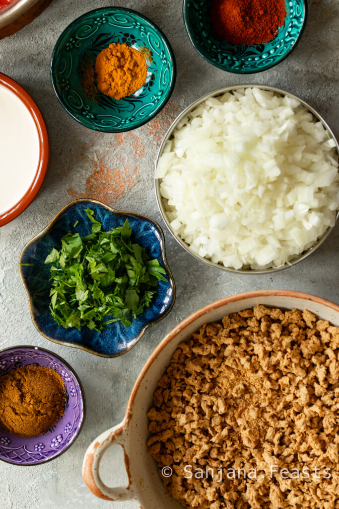 Ingredients for keema