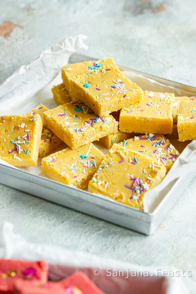 Barfi recipe with 2 ingredients ice cream