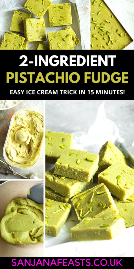 Easy Pistachio Ice Cream Fudge in 15 minutes