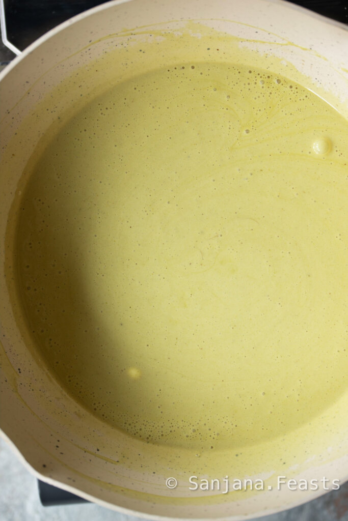 melted pistachio ice cream for indian barfi
