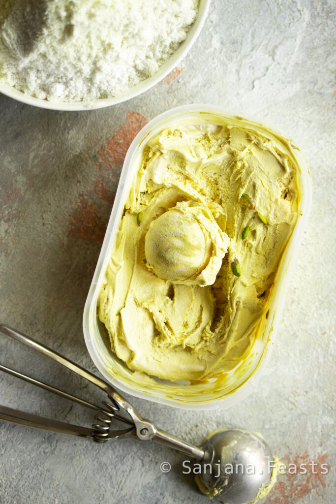 pistachio ice cream for barfi