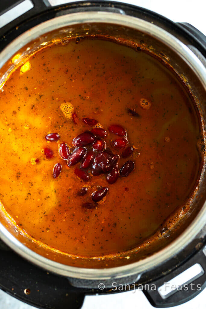 Add kidney beans to Dal Makhani Recipe (Slow Cooker Instant Pot)