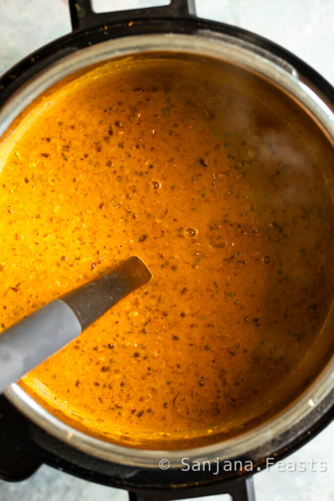 Add water to the daal Dal Makhani Recipe (Slow Cooker Instant Pot)