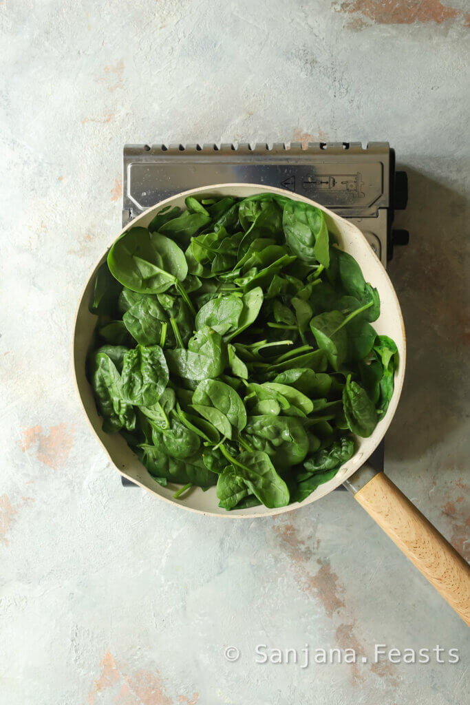 cook the spinach