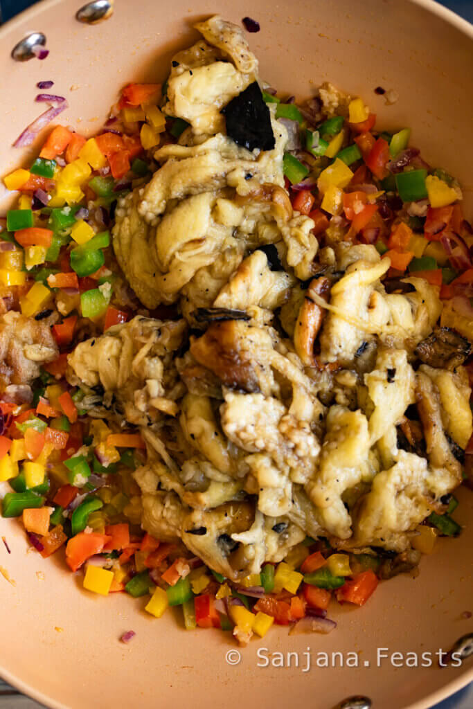 assemble the aubergine curry