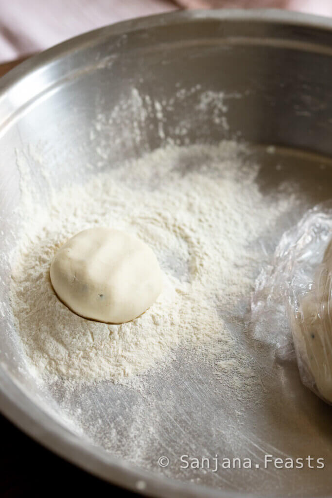 divide the dough into portions
