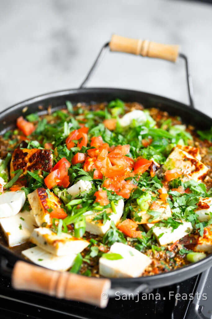 Heat the paneer through